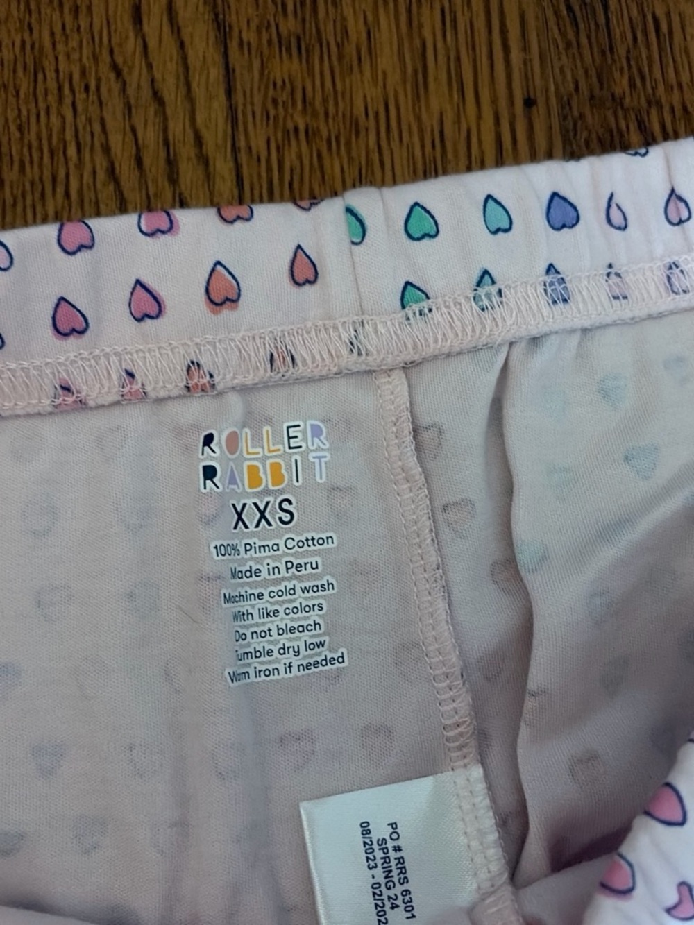 Roller Rabbit Pink Heart Pattern Pajama Set - Picture 3 of 3